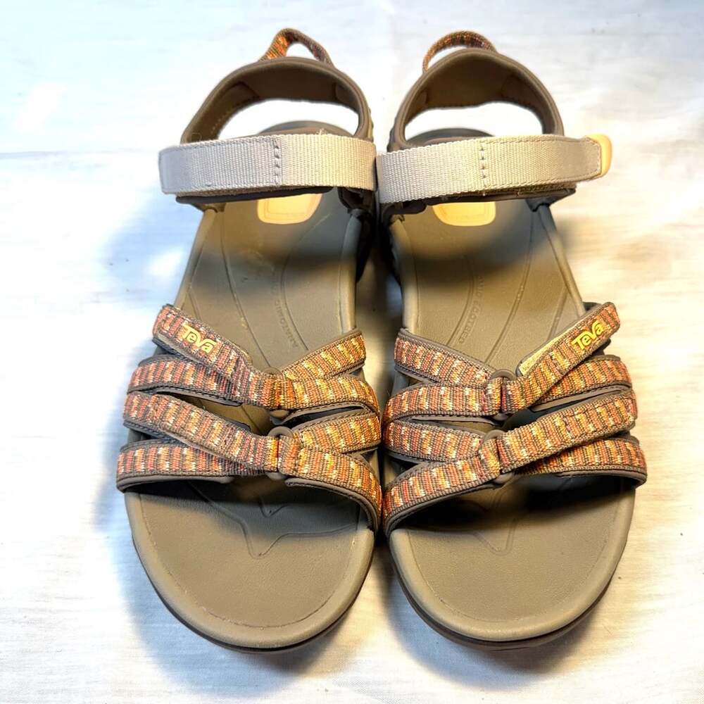 Teva Women's Tirra Stacks Strappy Sports Sandals Tan Orange
